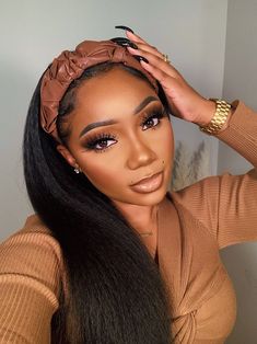 Tamara Renaye, Straight Headband Wig, Edgy Hairstyles, 25th Bday, Colorful Headbands, Makeup For Black Skin, Mode Turban, Headband Wig, Colored Wigs