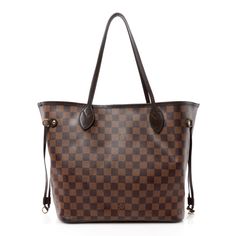 This is an authentic LOUIS VUITTON Damier Ebene Neo Neverfull MM. This chic tote is crafted of classic Louis Vuitton Damier in brown on coated canvas. The shoulder bag features chocolate brown cowhide leather trim, shoulder straps, side cinch cords, and has polished brass hardware. The top is open to a striped red fabric interior with a hanging zipper pocket. Louis Vuitton Neverfull Monogram, Monogram Neverfull, Neverfull Mm Monogram, Louis Vuitton Totes, Brown Cowhide, Louis Vuitton Empreinte, Louis Vuitton Damier Azur, Neverfull Mm, Louis Vuitton Damier Ebene