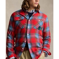 This shirt combines a workwear-inspired silhouette with lightweight cotton flannel and mending for a rugged look that’s distinctly Polo. Long Sleeve Cotton Flannel Shirt For Work, Relaxed Fit Flannel Shirt For Work, Fall Plaid Shirt With Patch Pockets, Plaid Cotton Tops With Patch Pockets, Casual Plaid Flannel Shirt With Patch Pockets, Casual Plaid Shirt With Patch Pockets, Rugged Long Sleeve Cotton Flannel Shirt, Rugged Plaid Cotton Flannel Shirt, Plaid Flannel Workwear Shirt