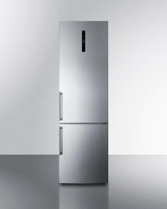 Summit 24 Wide Bottom Freezer Refrigerator With Icemaker FFBF181ES2IM - Farmhouse Kitchen and Bath Counter Depth Refrigerator, Outdoor Kitchen Appliances, Bottom Freezer Refrigerator, Door Rack, Wine Shelves, Basic Kitchen, Digital Thermostat, Counter Depth, Bottom Freezer