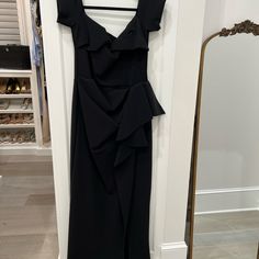 Mirla Long Dress Formal Gown New With Tags Size 12 Long Dress Formal, Peplum Gown, Ruffle Gown, Chiara Boni, Halter Gown, One Shoulder Gown, Floral Gown, Embellished Gown, Column Gown