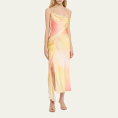 Bias Cut Pre-draped Slip Dress, Silk Pre-draped Slip Dress, Silk Draped Slip Dress, Pre-draped Silk Slip Dress, Summer Pre-draped Satin Midi Dress, Summer Draped Satin Slip Dress, Pre-draped Sleeveless Silk Dress, Ruched Silk Slip Dress For Spring, Summer Draped Silk Dress