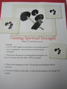 a pamphlet with instructions on how to use dumbbells for strength and health benefits