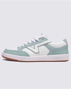 Lowland Leather ComfyCush Shoe Back To School Shoes, Vans Store, V Logo, Blue Vans, Flying V, Vans Logo, Action Sports, School Shoes, Logo Branding