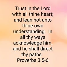 the words trust in the lord with all thine heart, and lean not unto