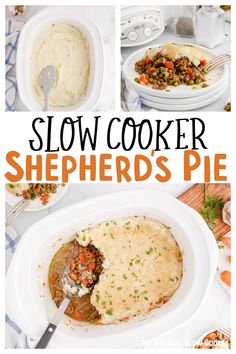 this slow cooker shepherd's pie is the perfect way to use up leftover mashed potatoes