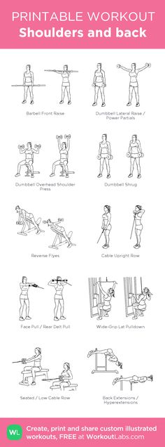 the printable workout poster shows how to do exercises