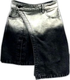 Edgy Dark Wash Denim Skirt For Summer, Trendy Asymmetrical Denim Mini Skirt, High Rise Black Denim Skirt For Summer, Trendy Asymmetrical Cotton Denim Skirt, Trendy Black Skirt With Asymmetrical Hem, Trendy Black Asymmetrical Bottoms, Trendy Asymmetrical Denim Skirt, Trendy Cotton Skirt With Asymmetrical Hem, Black Asymmetrical Mini Skirt For Summer