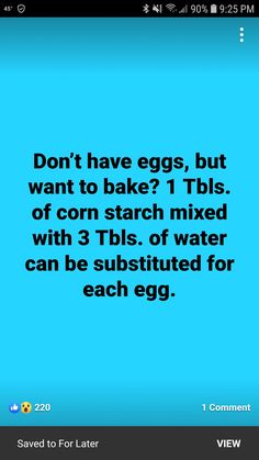 a blue background with the words don't have eggs, but want to bake?