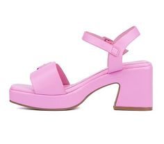 Olivia Miller Women's Slay Platform Heel Sandal - QVC.com Spring Platform Sandals With Square Toe, Chunky Platform Square Toe Sandals For Spring, Spring Chunky Platform Sandals With Square Toe, Barbie Vibes, Olivia Miller, Platform Sandals Heels, Platform Heel, Heel Sandal, Platform Heels