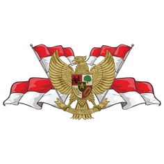 the flag of egypt with an eagle and two red white and blue stripes on it