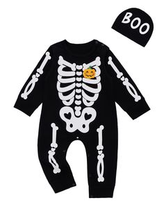 PRICES MAY VARY. Material: It's made of cotton blend, hand washable and machine washable. Soft and comfortable, easy to put on and take off. Special Design: Halloween Pumpkin, Skull Print and Boo Hat. Adorable Halloween costume sets will make your kids cute and stylish. This will be the most special costume for Halloween. Occasion: Baby boy girl skull costumes are perfect for upcoming Halloween, halloween parties, skull day, pumpkin day and night, theme parties, trick or treat, family reunion, t Team Halloween Costumes, Halloween Costume Jumpsuit, Romper Outfits, Holiday Romper, Costume Jumpsuit, Gothic Baby, Night Theme, Baby Halloween Outfits, Skeleton Halloween Costume