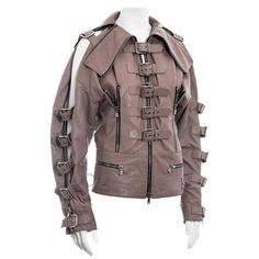 Buckle Jacket, Buckle Jackets, Dolce Gabbana Jacket, Fantasy Clothes, Leather Clothing, Straight Jacket, Lace Jacket, Evening Jackets, Little Outfits