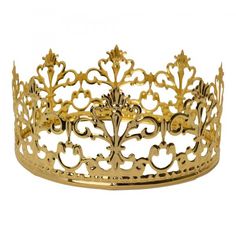 a gold tiara is shown on a white background