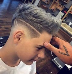 Haircut High Fade, Kids Fade Haircut, Boys Fade Haircut, Boys Colored Hair, Boys Haircut Styles, Short Fade Haircut, Boy Haircuts Short, Cool Boys Haircuts, Tan Skin Blonde Hair