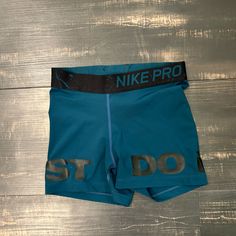 Perfect Quality. Worn Very Few Times Almost Brand New Nike Blue Activewear For Workout, Blue Nike Stretch Activewear, Nike Blue Stretch Activewear, Nike Drip, Nike Spandex, Nike Clothing, Volleyball Outfits, Shorts Nike, School Sports