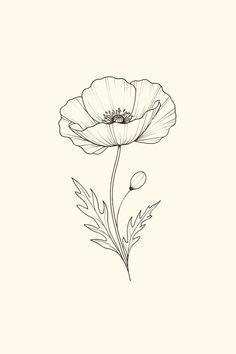 a black and white drawing of a flower on a light colored background with the words, i