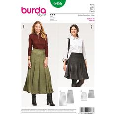 a women's skirt and top sewing pattern from burda style