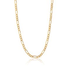 gold chain figaro, made in Italy Luxury Figaro Chain Necklace With Rectangular Links, Classic Figaro Chain Necklace For Everyday Luxury, Luxury Figaro Chain Link Necklace, Luxury Figaro Chain Necklace With Oval Links, Figaro Chain Link Necklace For Everyday Luxury, Everyday Luxury Figaro Chain Link Necklace, Everyday Luxury Figaro Chain Necklace, Timeless Figaro Chain Link Necklace, Timeless Figaro Link Chain Necklace