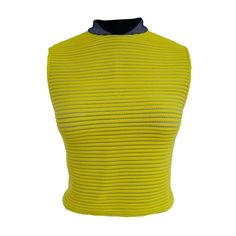 Illuminate your look with Alexander Wang's brighter-than-bright neon-yellow cycling tank top. Featuring an elasticated striped pattern. Zipper at shoulder.Composition: Spandex/Elastane 18%, Nylon 82% Dry Clean Only Sporty Yellow Sleeveless Tank Top, Yellow Sleeveless Sporty Tank Top, High Stretch Yellow Tops For Summer, Yellow Stretchy Top For Summer, Chevron Outfit, Luxury Women Fashion, Cami Tanks, Neon Yellow, Alexander Wang