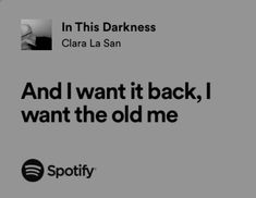 an ad for spotify with the caption'and i want it back, i want