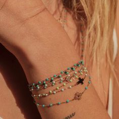 Gigi Clozeau - Classic Gigi Anis bracelet, Rose Gold, 5.9 Lexi Hidalgo, Diy Necklaces, Green Bracelet, Bracelet Rose Gold, Lucky Bracelet, Classic Bracelets, Lucky Clover, Jade Bracelet, Turquoise Green