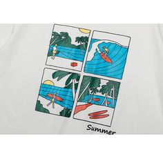 Add some fun to your wardrobe with our Surf Print Couple T-shirt. Made with high-quality material, this t-shirt features a unique surf print design that is perfect for any beach lover. Lightweight and comfortable, it's great for everyday wear or a day at the beach. Get matching shirts for you and your partner and make a statement wherever you go. Costume Bags, Couple Tees, Y2k Shorts, Beach Lover, Anime Cartoon, Couple T-shirt, Beach Lovers, T Shirt Oversized, Shirts For Men