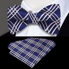 Embrace Timeless Elegance: The Blue with White Plaid Silk Self-Tie Bow Tie In the world of refined fashion, certain accessories stand out as emblems of classic sophistication. Our Blue with White Plaid Silk Self-Tie Bow Tie is one such piece, carefully crafted to elevate your style to new heights. Let's explore the nuances of this exquisite accessory, from its versatile design to the art of pairing it with the perfect shirts and suits for various occasions. The Artistry of Plaid: A Timeless Touc Accessories Stand, Charcoal Gray Suit, Light Blue Dress Shirt, Tie Matching, Plaid Bow Tie, Refined Fashion, Tie Bow Tie, Gala Events, Bow Tie Set