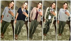 Olive Green Jeans Outfit, Olive Jeans Outfit, Green Jeans Outfit, Olive Green Pants Outfit, Fall Challenge, Olive Green Jeans, Olive Jeans