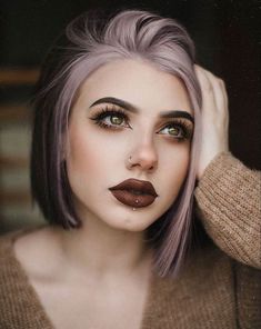 Haircut And Color, Hair Envy, Hair Color Trends, Hair Dos, Purple Hair, Cut And Color, Pretty Hairstyles, Bob Hairstyles, Hair Looks