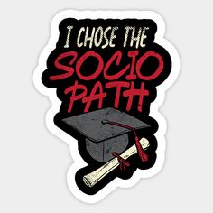 i chose the socco path sticker with a mortar cap and diploma on it