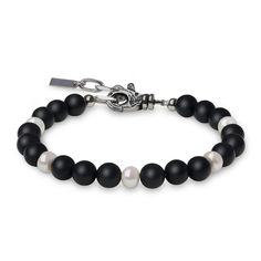 PRICES MAY VARY. 8mm Matte Onyx, 7*6mm natural freshwater Pearl This stone pearl bracelet with Adjustable Lobster Clasp; length in 7.5"(19cm) with 1.2"(2cm) extender, for wrist size of 6.5-7.5"(16.5-19cm） With this stone pearl bracelet, not only can be safe, auspicious amulet, also can be used as an ornament, just for decoration Pearl is the birthstone of June, stone beaded bracelet docorated with pearl beads is a powerful piece of jewelry, special Come with GIFT BOX; 180 days warranty & free re June Stone, Pearl Stone, Bracelet Pearl, Onyx Bracelet, Couple Jewelry, Crystal Beads Bracelet, Protection Bracelet, Black Bracelets, Onyx Bead