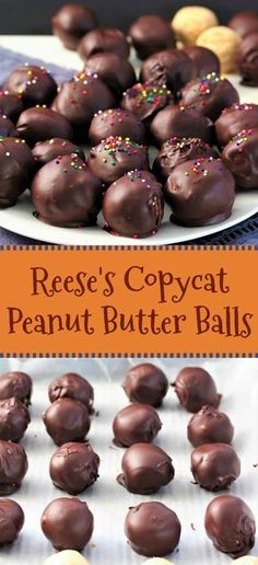 reese's copycat peanut butter balls on a plate