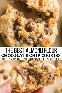 the best almond flour chocolate chip cookies are made with only 4 ingredients, and they're