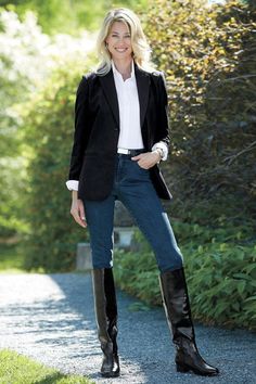 Classic Outfits, Casual Fall Outfits, Boots Outfit, Wool Blazer