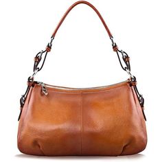 Leather,Satin Imported Polyester Lining Top Zipper Closure 9" Shoulder Drop 100% Genuine Leather---This Bag Is Made Of Soft First Layer Cowhide Leather With Delicate Pebble Texture And Scratch-Proof Satin Lining, Not Cow Split Leather Nor Pu Plastic. Processed With Oil Wax, So It Is Absolutely Durable And Sturdy Enough For Lasting Years. Please Note That This Supple Leather Hobo Handbag Can Not Stand Upright Till It Filled With Some Items Smooth Zipper And High Quality Silver Tone Hardware---The Handbag Gucci, Burberry Handbag, Brown Handbags, Leather Hobo Handbags, Handbag Vintage, Vintage Handbag, Genuine Leather Purse, Womens Handbags, Handbag For Women