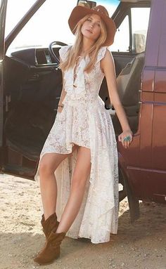 Short White Country Dress, Vestidos Country, Country Western Dresses, Style Hippy, Stile Boho Chic, Boho Styl, Looks Country, Hippie Chick, Estilo Hippie