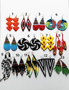 Please Select The Pairs That You Fancy and Add a Note During Check Out, or let us Surprise You With Our Picks. South African Gifts, African Jewelry Earrings, African Beaded Bracelets, Ankara Earrings, Christmas Gift Earrings, African Gifts, African Theme, Horn Earrings, Wholesale Earrings