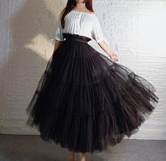 Black High Waisted Tulle Skirt Outfit Women High Waisted Tulle Maxi Skirt Creative Custom Plus Size Holiday Outfit · Dressromantic Fashion · Online Store Powered by Storenvy Long Tulle Skirt Outfit, Midi Homecoming Dresses, Tulle Skirt Outfit, Holiday Skirt Outfits, Wedding Guest Skirt, Sequin Skirt Outfit, Long Tulle Skirt, Plus Size Holiday, Tulle Skirts Outfit