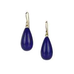 Maria Beaulieu Teardrop Lapis Drop Earrings | Quadrum Gallery Gem Earrings, Blue Lapis Lazuli, Rock Collection, Blue Lapis, Blue Chalcedony, Lovely Jewellery, Earrings Collection, Designer Jewelry, Designer Earrings