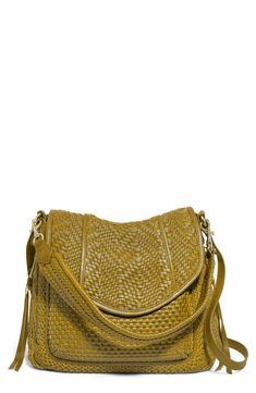 Aimee Kestenberg All For Love Woven Leather Shoulder Bag | Nordstrom Top Handle Woven Leather Satchel, Top Handle Leather Satchel With Woven Detail, Luxury Hobo Bag With Braided Handles In Satchel Shape, Chic Woven Leather Bucket Shoulder Bag, Top Handle Woven Leather Hobo Bag, Luxury Satchel With Braided Handles For Errands, Designer Shoulder Bag With Braided Handles For Errands, Chic Woven Hobo Bag With Top Handle, Woven Leather Satchel Bucket Bag