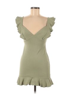 A Love Like You Cocktail Dress Size: Small Green Dresses - used. 65% RAYON, 30% NYLON, 5% SPANDEX, Mini, Ruffles, Short, Sleeveless | A Love Like You Cocktail Dress: Green Dresses - Size Small Cocktail Dress Green, Green Cocktail Dress, Green Cocktail, Green Dresses, A Love, Green Dress, Ruffles, Like You, Cocktail Dress