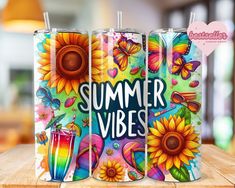 Summer Sublimation, Sublimation Tumblers, Tumbler Wraps, Sublimation Tumbler, Summer Design, Tumbler Design, Tumbler Png, Beautiful Sunset, Tumbler Designs