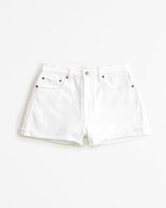 Women's Curve Love High Rise Mom Short | Women's Bottoms | Abercrombie.com Women's Bottoms, American Clothing, Mom Shorts, Womens Bottoms, Gap, High Rise, Benefits, Relaxed Fit, Womens Shorts