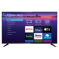 the samsung smart tv is shown with various app icons on it's display screen