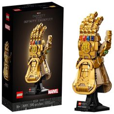 the lego iron man armor set is in its box