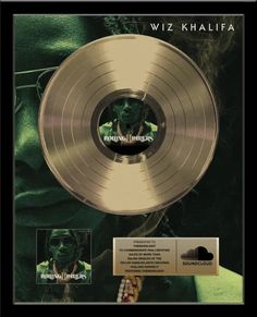 the album cover for wiz khalea's new album is shown in gold