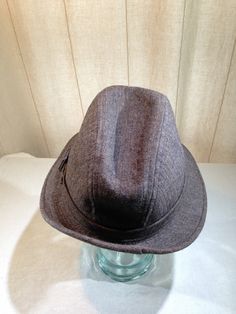 A nice Pendleton style bucket fedora in a brown toned with brown speckling in a linear pattern. It is well marked with Pendleton tag and has a listed size of 7. It is very flexible and easily reshaped after being pocketed. It is in very good condition with some minor flaws in spots. There is no odor to the hat. It has a large plastic buckle on the matching hat band. Classic Brown Bucket Hat, Brown Fitted Casual Fedora, Fitted Brown Fedora Casual Style, Casual Brown Fedora For Fall, Casual Fitted Brown Fedora, Beaver Hat, Magic Hat, Felt Cowboy Hats, Black Herringbone