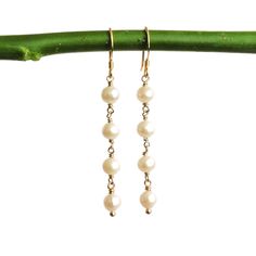 Fresh Water Pearl Earrings, 14k Gold Filled JEWELRY INFORMATION GOLD finish * Earrings are 14k Gold Filled, Sterling Silver * Pearl are Fresh Water round Pearls and measure approx. 6 mm Natural gemstones, can vary in exact shape, size, or color. We make sure to choose the best for you... IMPORTANT NOTICE We ship FREE with DHL EXPRESS for orders over 120 Euro ! PLEASE leave a note on checkout with a valid phone number as it is required for the courier service. PRESENTS Each item is individually w Real Pearl Jewelry, Real Pearl Jewellery, Oxidized Silver Rings, Key Jewelry, Fresh Water Pearls, Handmade Jewelry Designs, Courier Service, Be Natural, Real Pearls