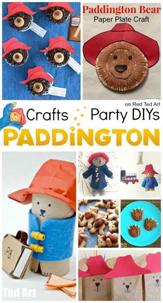 paper plate crafts for kids featuring paddington the bear